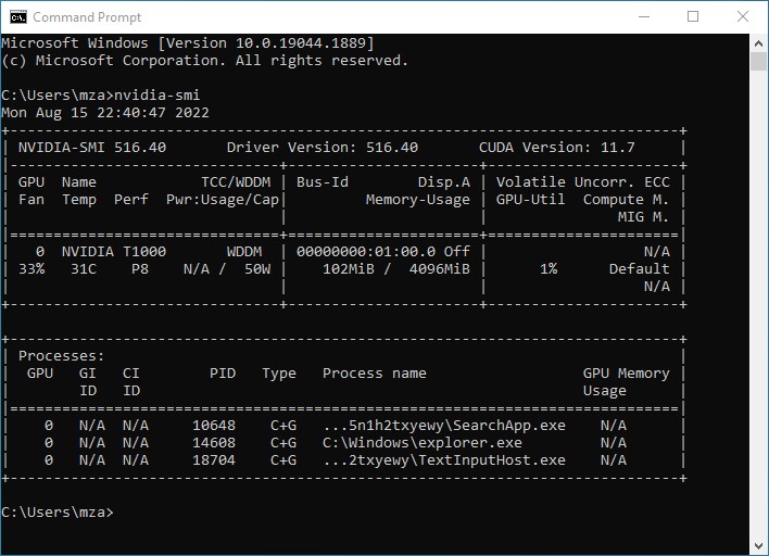 nvidia-smi-quadro-rtx-t1000